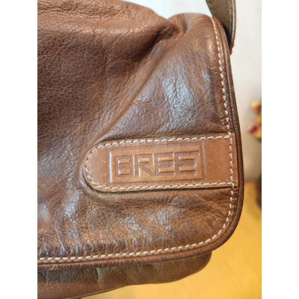 Vintage BREE Brown Leather Mini Crossbody Bag 6x8x2